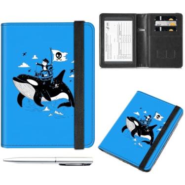 Imagem de Combo de capa de porta-cartões de passaporte e vacina, carteira de passaporte de viagem com bloqueio RFID, compartimento para cartão de vacina de couro, capa para passaporte para mulheres e homens