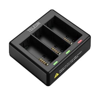 Imagem de TELESIN Carregador de bateria triplo Enduro com cabo USB tipo C para GoPro HERO13 e GoPro 13 preto Enduro carregador de bateria