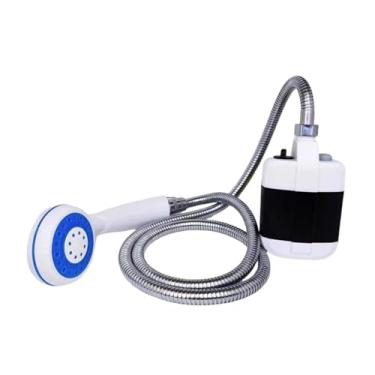 Imagem de Fenteer Chuveiro portátil para camping, leve, multifuncional, prático, chuveiro elétrico para carro, RV, viagem, camping, dormitório