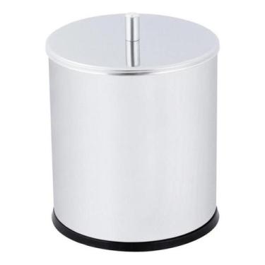 Imagem de Lixeira De Banheiro De Luxo - Metal Prata - 5 Litros Brinox