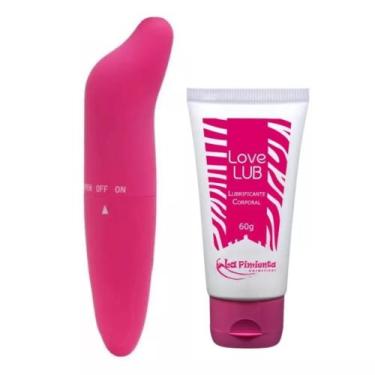 Imagem de Kit Vibrador Feminino Ponto G Estimulador Clitóris + Lubrificante Ínti