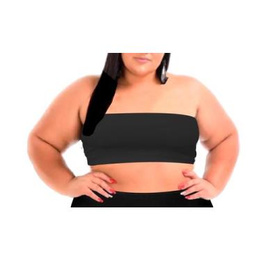 Imagem de Cropped sem alça Faixa Plus Size Top Do Tam Pp Ao G4 - topbrasil , Pre