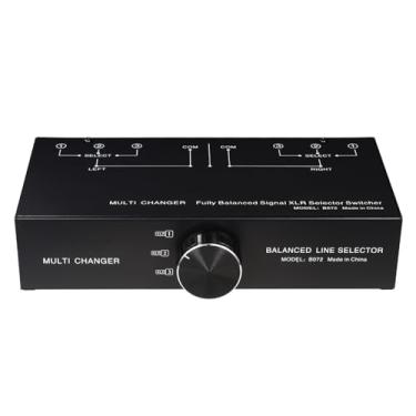 Imagem de SPYMINNPOO Caixa de Seletor de Sinal Balanceado Com Interruptores de áudio Com Botão Rotacional de Alta Precisão para Estúdio Em Casa e Configuração de Som Profissional