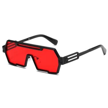 Imagem de HCPIHF Óculos de sol punk masculino e feminino, armação grande, vintage, luxuosa, estilo steampunk (TYJ48-7)