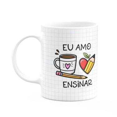Imagem de JPS INFO, Caneca - Eu amo ensinar - Professora coruja