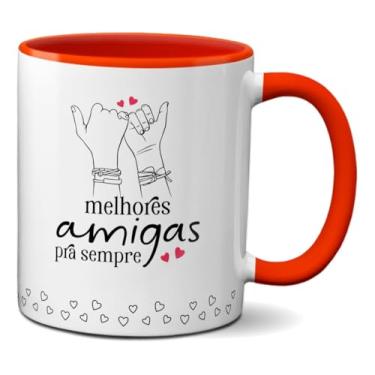 Imagem de Caneca Presente Melhores Amigas Para Sempre Laço De Amizade (Vermelha)