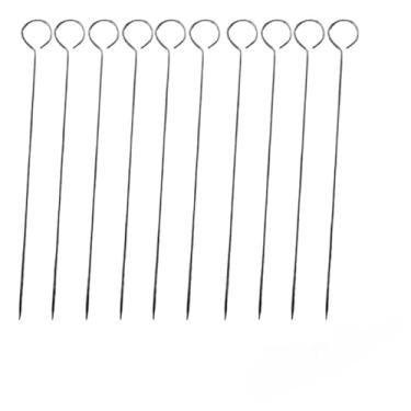 Imagem de Conjunto De Mini Espetos De AçO InoxidáVel, Churrasco, 10 PeçAs, 26 Cm