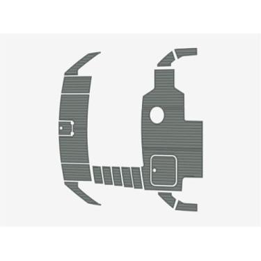 Imagem de outdek Plataforma de natação 2014-2017 Regal 53 Sport Coupe Cockpit 1/10.2 cm 6 mm espuma EVA Faux Teak Marine Floor (cinza escuro sobre preto)