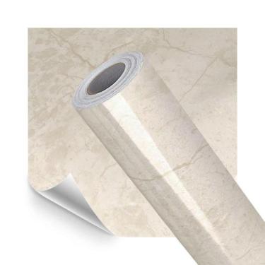 Imagem de Papel de Parede Adesivo Lavavel Pedra Marmore Travertino 500x60cm - Op