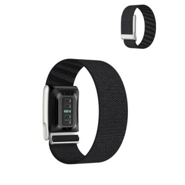 Imagem de YAJOJO Pulseiras para WHOOP 5.0 MG, pulseira de poliéster elástico, compatível com ECG, pulseira de substituição macia, leve e ventilada, confortável, ajustável, preta