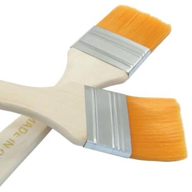 Imagem de Unlorspy 12 pincéis duráveis de 4,6 cm, ferramenta de pintura de cerdas macias, pincéis pequenos, ferramenta de pintura de cerdas de nylon para paredes/retoque/armários/cercas