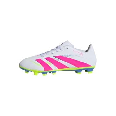 Imagem de Chuteira Adidas Campo Predator Club FG/MG Branco Rosa e Verde - Masculino - 42 - Branco