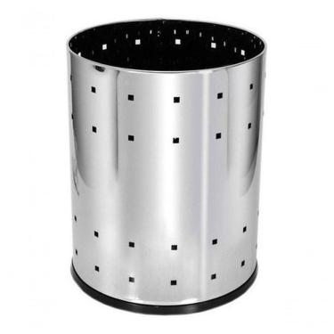 Imagem de Lixeira Telada Aço Inox 13L Para Casa Ou Escritório Inox