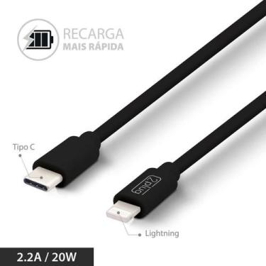 Imagem de Cabo Pd Lightning Preto 1M Turbo Flexível Material Qualidade Garantido