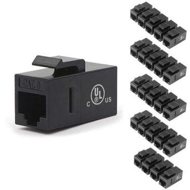 Imagem de Acopladores Keystone VCE CAT6 RJ45 fêmea para fêmea, pacote com 25
