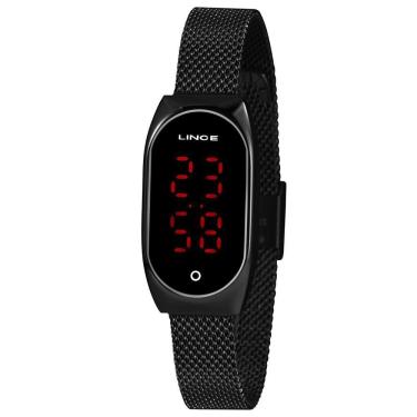 Imagem de Relógio Feminino Lince Digital LED - Preto 23 cm