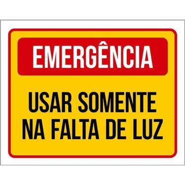 Imagem de Placa Sinalização - Emergência Usar Somente Falta Luz 36X46