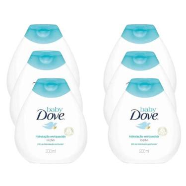 Imagem de Kit 6 Cremes Hidratantes Corporais Baby Dove Hidratação Enriquecida 20