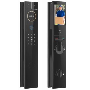 Imagem de Fechadura Digital Eletronica Wifi Biometria Reconhecimento Facial App Cartao Celular Smartphone Condominio Residencia Proteçao