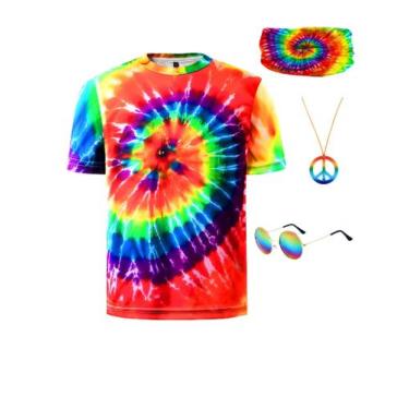 Imagem de Conjunto de fantasias Inrajoper Boys Hippie, anos 60 e 70, festa temát