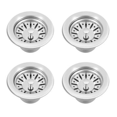 Imagem de Kit 4 Válvula Americana Inox Escoamento Pia 3.1/2`` Forusi