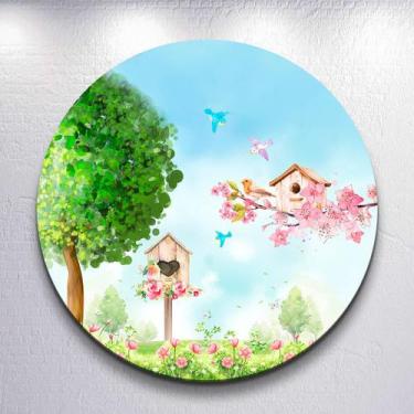 Imagem de Painel Redondo Jardim Encantado Capa Sublimada de Festa Tamanho Grande