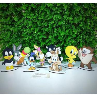 Imagem de Kit com 8 Displays Coloridos dos Personagens Looney Tunes Baby em MDF 