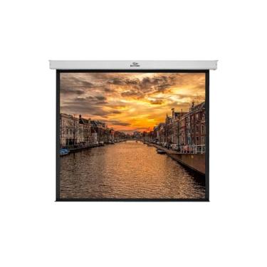 Imagem de Tela de Projeção Elétrica, SUMAY, TEVS84 93, Branco/Preto