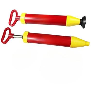 Imagem de Desentupidor Manual de Pia, Vaso E Esgoto Tipo Bomba de Sucção 150mm Alta Pressão(Vermelho)