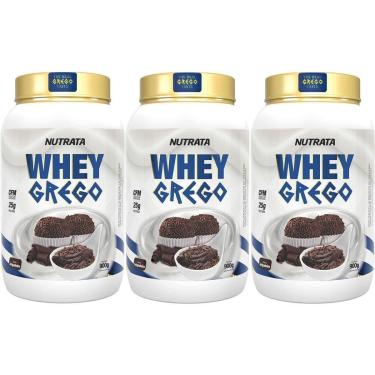 Imagem de Kit 3X Whey Grego - 900g Brigadeiro - Nutrata-Masculino