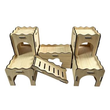 Imagem de FashionCha Grande Hamster Esconderijo Cabana Pequenos Animais de Estimação Brinquedo de Atividade Habitat Cabana Castelo Rato Hamsters Sírios Pequenos Gerbilos D
