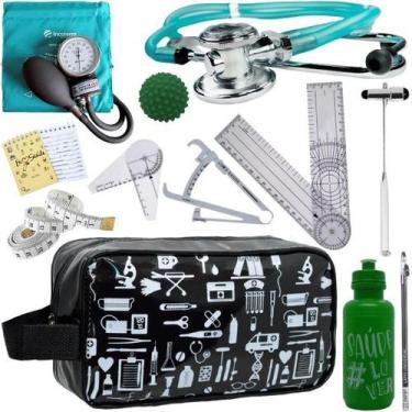 Imagem de Kit Necessaire Fisioterapia Goniometro Martelo Buck Fita Imc Incoterm,