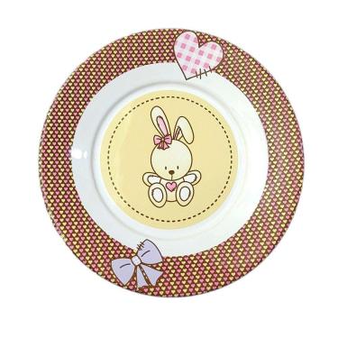 Imagem de Prato Infantil Cerâmica Rosa Menina Desenhado Cerâmico Crianças Feminino Tramontina