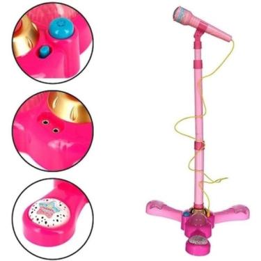 Imagem de Brinquedo Microfone Musical Mp3 Player Rosa Fenix - MCG-235