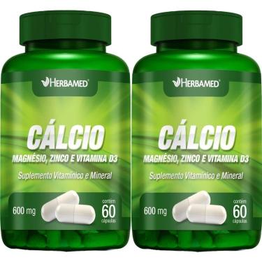 Imagem de Kit 2X Calcio, Magnesio, Zinco E. Vit D3 600mg 60cps - Herbamed-Masculino