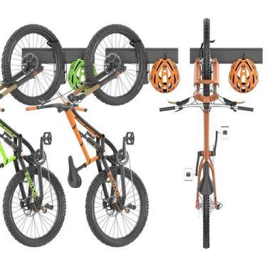 Imagem de Suporte de bicicleta giratório de parede TORACK para 3 bicicletas e ca