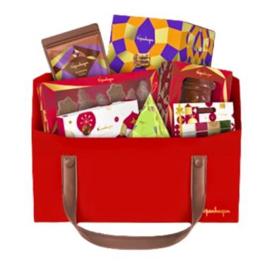 Imagem de Cesta de Natal Premium Kopenhagen, 1,426kg - Panetone, Tabletes, Petittone e Mini Coleção Presente