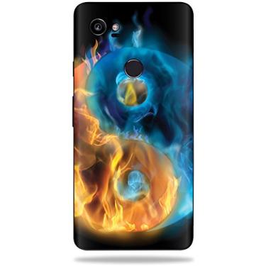 Imagem de Capa MightySkins compatível com Google Pixel 2 XL (5,5 polegadas) - Yin e Yang | Capa protetora, durável e exclusiva de vinil | Fácil de aplicar, remover e alterar estilos | Feita nos EUA
