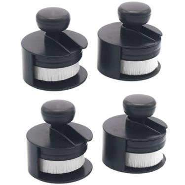 Imagem de Conjunto de pincéis de mistura de tinta de 4 peças com suporte, cerdas de nylon macias, alça ergonômica para fazer cartões, estêncil e artesanato de mídia mista