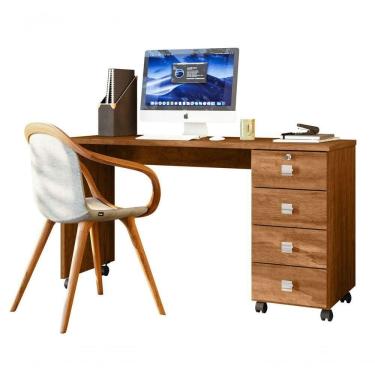 Imagem de Escrivaninha Dubai Amêndoa - Lukaliam Móveis