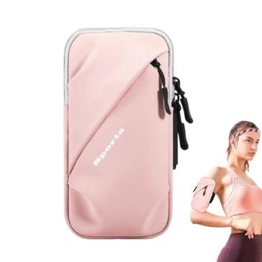 Imagem de Shakven Suporte para telefone com braço esportivo, bolsa para braço para celular | Bolsa de pulso para braço de ginástica para exercícios de corrida | Bolsa para capa de telefone com braçadeira, bolsa
