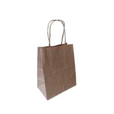 Imagem de Sacola de Papel Kraft 10 Mini Sacolas 13,5x8x16 cm - Dsitrbuidora Brit