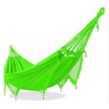 Imagem de Rede de descanso casal luxo decorativa diversas, Peça de Destaque para Interiores, Varandas Gourmet e Ambientes Exclusivos(Verde limão)