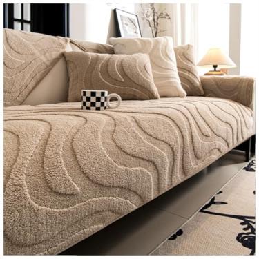 Imagem de SPXMQSS Capa de sofá para sofá, capa de sofá universal antiderrapante de canto, capa de almofada secional em forma de L, protetor de móveis para sala de estar D 70 x 90 cm