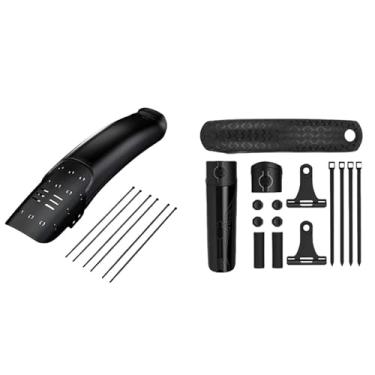 Imagem de Conjunto de paralamas leves e ajustáveis ​​para bicicleta de estrada, com sistema de liberação rápida, para proteção contra respingos na frente e atrás.