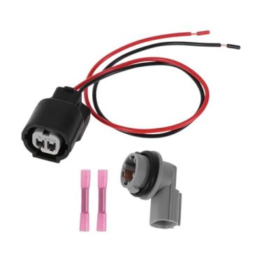 Imagem de Partuto 1 conjunto de fiação de soquete de luz de marcador lateral para Honda Civic 2016-2021 Nº 33304TETH01 Chicote de conector de lâmpada Pigtail com conector termorretrátil