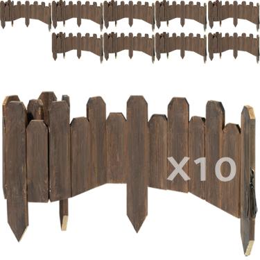 Imagem de ciAmore Bordas De Madeira Para Jardim, Escalonadas, Pequenos Painéis Decorativos Barreiras Canteiros Flores E Cercas Paisagismo