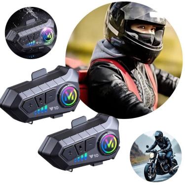 Imagem de Kit 2 Fone De Ouvido Capacete Moto Bluetooth Prova Dágua
