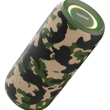 Imagem de Basike Caixa de Som Bluetooth com Super Bass, Design Camuflado, ipx6 a prova de agua e poeira conexão tws son estéreo