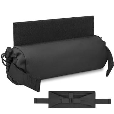 Imagem de Bolsa tática de primeiros socorros, bolsa de transporte subabdominal para trauma médico para IFAK EMT EMC com gancho e laço para transportadores de placas, cinto peitoral de nylon 500D, preto leve